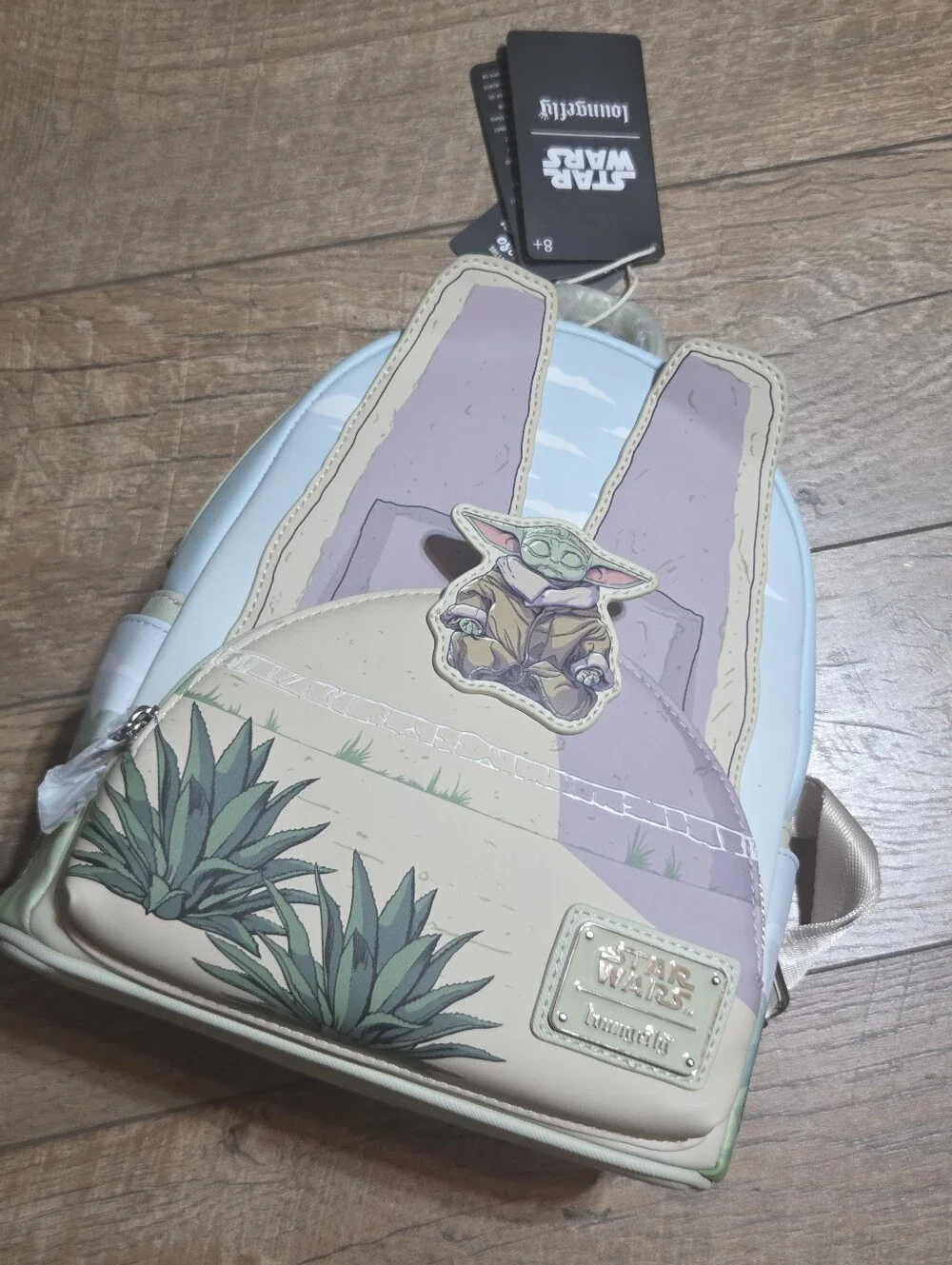 Loungefly the Mandalorian Grogu Stone Glow in the Dark Mini-Backpack